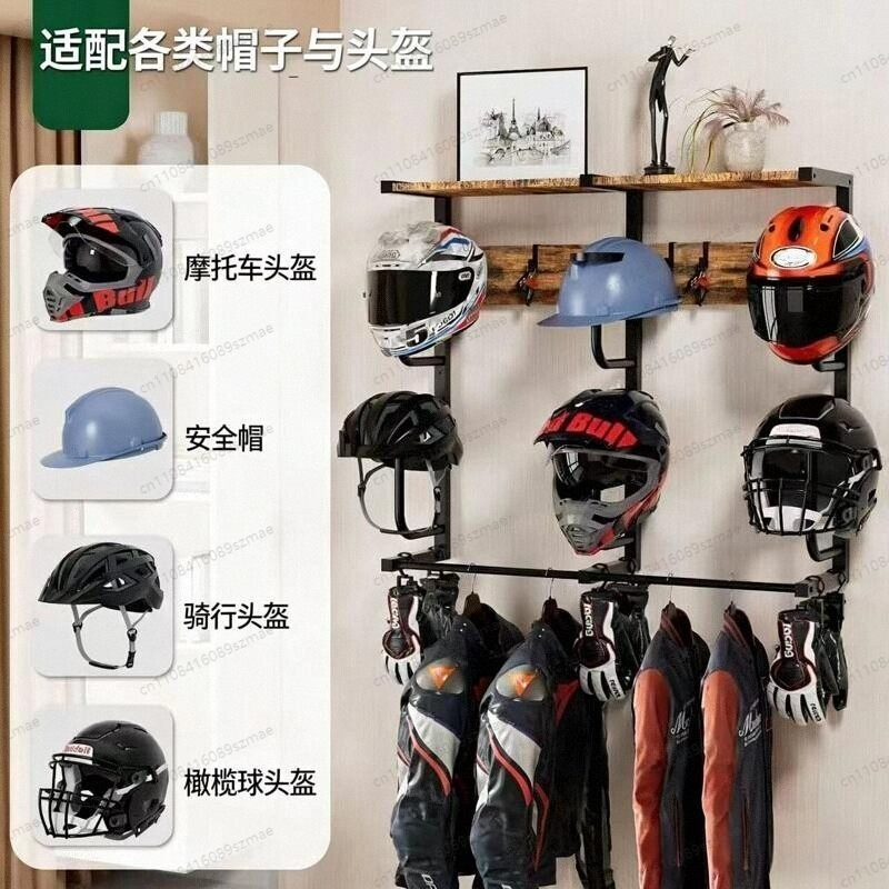 Wall-mounted helmet rack, mult - Motorcycle Gear Rack ulasan dan harga