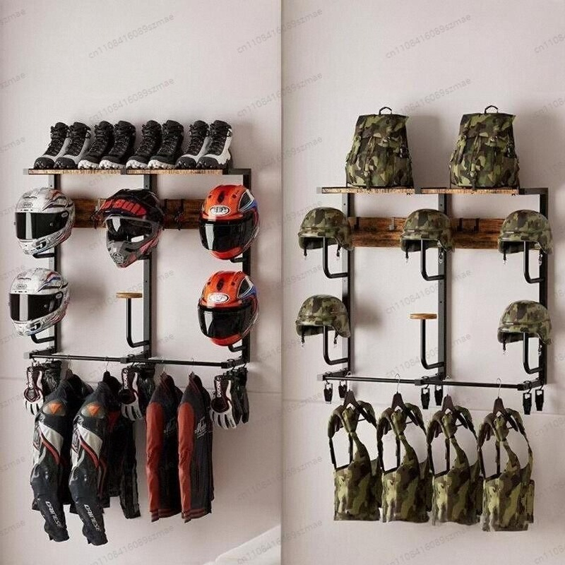 Wall-mounted helmet rack, mult - Motorcycle Gear Rack ulasan dan harga