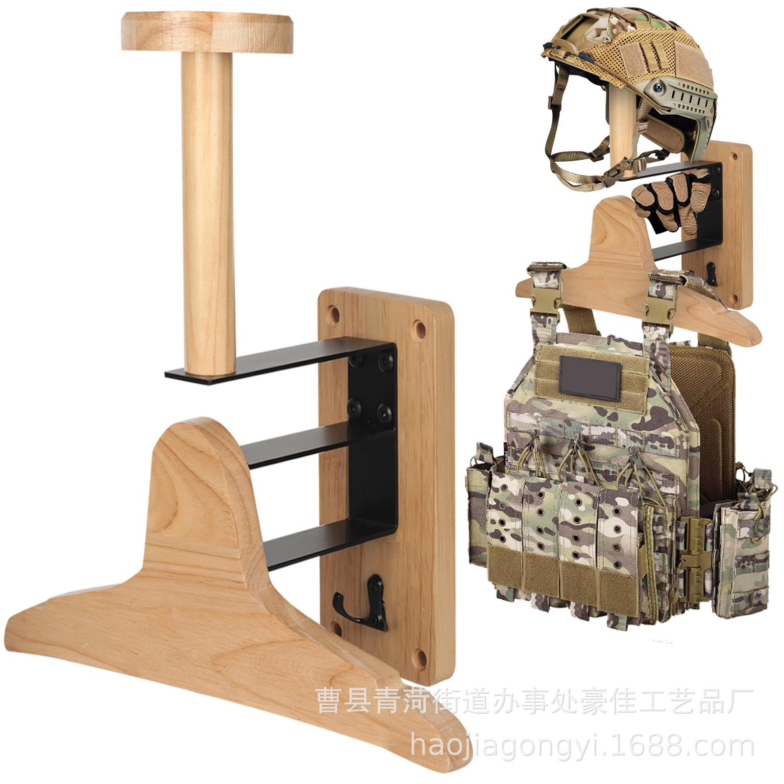Wall‑Mount Wooden Outdoor Tact - Motorcycle Gear Rack ulasan dan harga